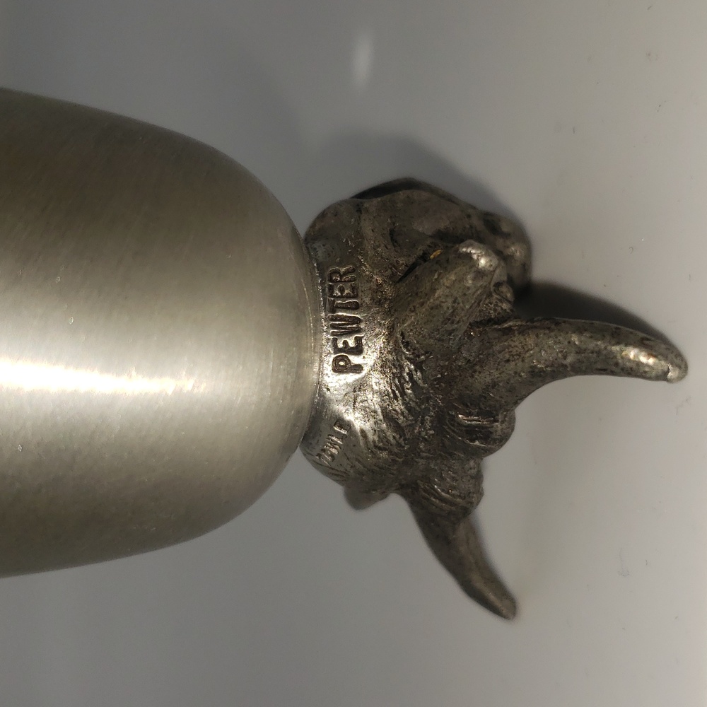 Bull Head Pewter Shot Glass